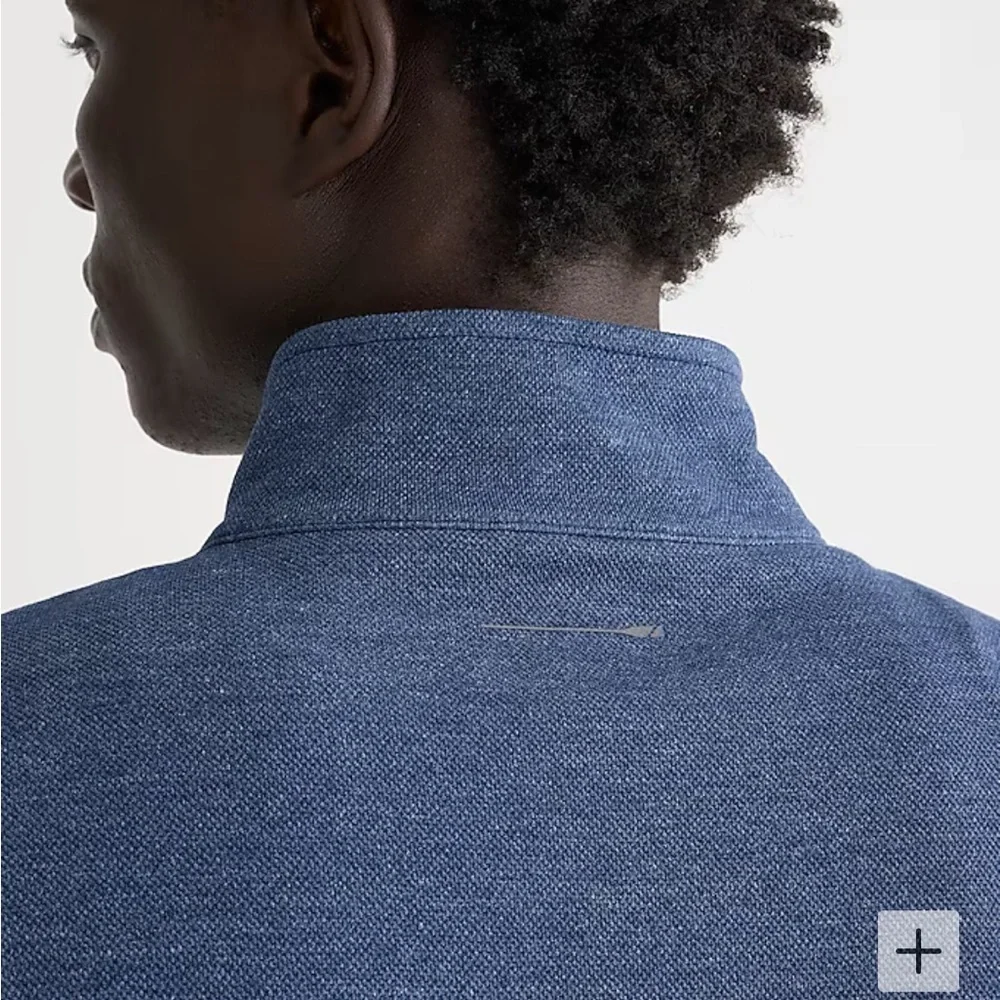 J crew Performance half-zip pullover with COOLMAX® technology heather harbor